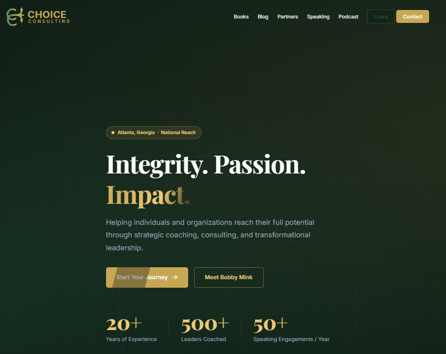 Choice Consulting website screenshot